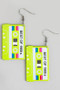 Acrylic Cassette Tape Drop Earrings