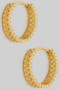 Stacked Brass Circle Link Hoops