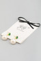 18K Gold Dipped Green Stone And Pearl Earrings