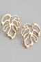 Drippy Monstera Cutout Drop Earrings