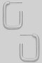 Open Rectangle Brass Hoops