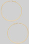 Wide Thin Brass Textured Hoops