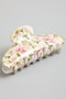 Pink Floral Print Hair Clip