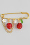 Strawberry Charm Brooch Pin