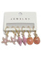 Three Pairs Of Shell Huggie Earrings