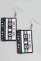Acrylic Cassette Tape Drop Earrings