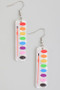 Marbled Acrylic Paint And Brush Earrings