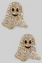 Pave Ghost Post Earrings