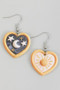 Acrylic Sun And Moon Heart Drop Earrings