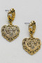 Antique Filigree Cut Out Heart Earrings