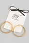 Flat 18K Gold Dipped Hoops
