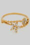 Delicate Flower And Clover Cz Ring