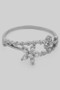 Delicate Flower And Clover Cz Ring