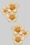 Textured Daisy Stack Earrings