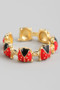 Brass Lady Bug Link Ring