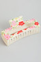 Red And Pink Flower Print Rectangle Hair Clip