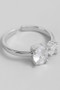 Cz Oval And Teardrop Brass Ring