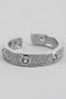 Brass Love Ring With Cz Pave