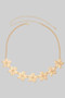 Textured Flower Link Chain Belt