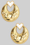 Ornate Pressed Hoops With Heart