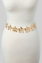 Metal And Pearl Flower Link Chain Belt