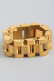 18K Gold Dipped Lavish Oyster Rollie Chain Ring