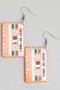 Acrylic Cassette Tape Drop Earrings