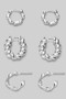 Three Pair Hoop Earring Set - #JED841 - #JED841