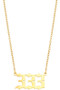 Angel Numbers Pendant Necklace - #KN18111-GD