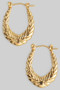 Stainless Steel Hinge Hoops With Twisted Detail