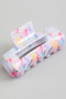Floral Watercolor Rectangle Hair Clip