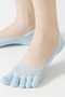 Sheer Strip No Show Toe Socks