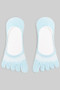 Sheer Strip No Show Toe Socks
