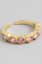 18K Gold Dipped Heart Stone Ring
