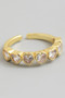 18K Gold Dipped Heart Stone Ring