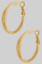 Diamond Cut Stacked Brass Hoops