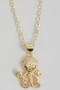 Cz Pave Small Octopus Pendant Necklace