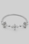 Delicate Cz Cross Brass Ring