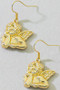 Metal Cherub Angel Drop Earrings