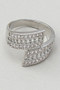 Brass Twist Ring With Cz Pave