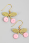 Embroidered Cherry Drop Earrings
