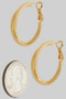 Diamond Cut Stacked Brass Hoops