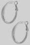 Diamond Cut Stacked Brass Hoops