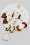 Ten Pair Leopard Studs And Resin Hoop Earring Set