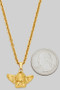 Stainless Steel Gold Dipped Cherub Necklace