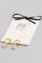 18K Gold Dipped Huggies With Cz Daisy