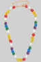 Faux Pearl And Beaded Flower Necklace