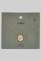 Dainty Rose Oval Pendant Necklace