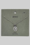 Dainty Bow And Rose Oval Pendant Necklace