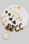 Ten Pair Leopard Studs And Hoop Earring Set